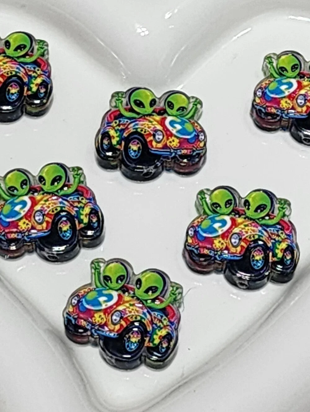 Alien Beads 2 Pcs Focal Beads Beaded Pen Jewelry Making Crafts Charms Earrings